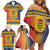 Chad Christmas Family Matching Off Shoulder Short Dress and Hawaiian Shirt Coat Of Arms Merry Christmas - Wonder Print Shop