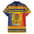 Chad Christmas Family Matching Off Shoulder Short Dress and Hawaiian Shirt Coat Of Arms Merry Christmas - Wonder Print Shop
