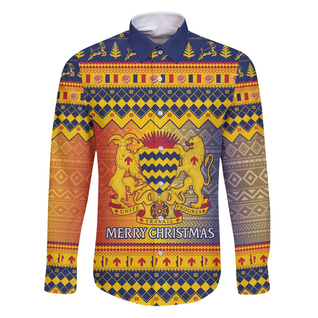 Chad Christmas Family Matching Puletasi and Hawaiian Shirt Coat Of Arms Merry Christmas - Wonder Print Shop