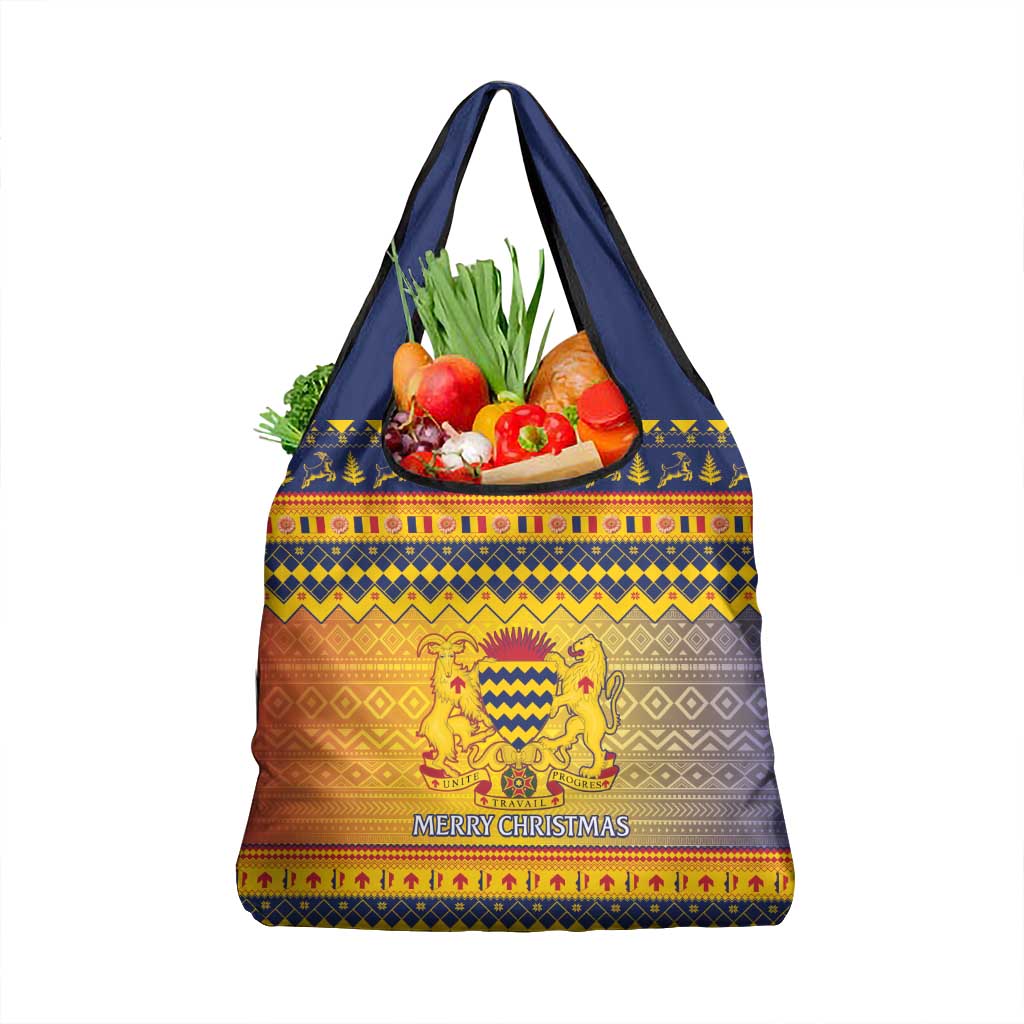 Chad Christmas Grocery Bag Coat Of Arms Merry Christmas
