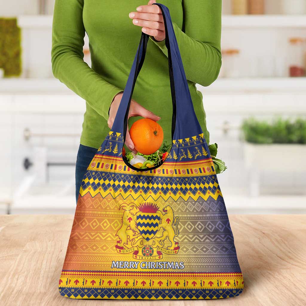 Chad Christmas Grocery Bag Coat Of Arms Merry Christmas