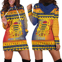 Chad Christmas Hoodie Dress Coat Of Arms Merry Christmas - Wonder Print Shop