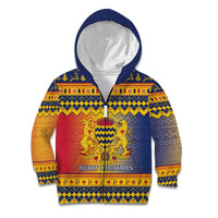 Chad Christmas Kid Hoodie Coat Of Arms Merry Christmas - Wonder Print Shop