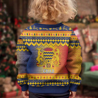Chad Christmas Kid Ugly Christmas Sweater Coat Of Arms Merry Christmas - Wonder Print Shop
