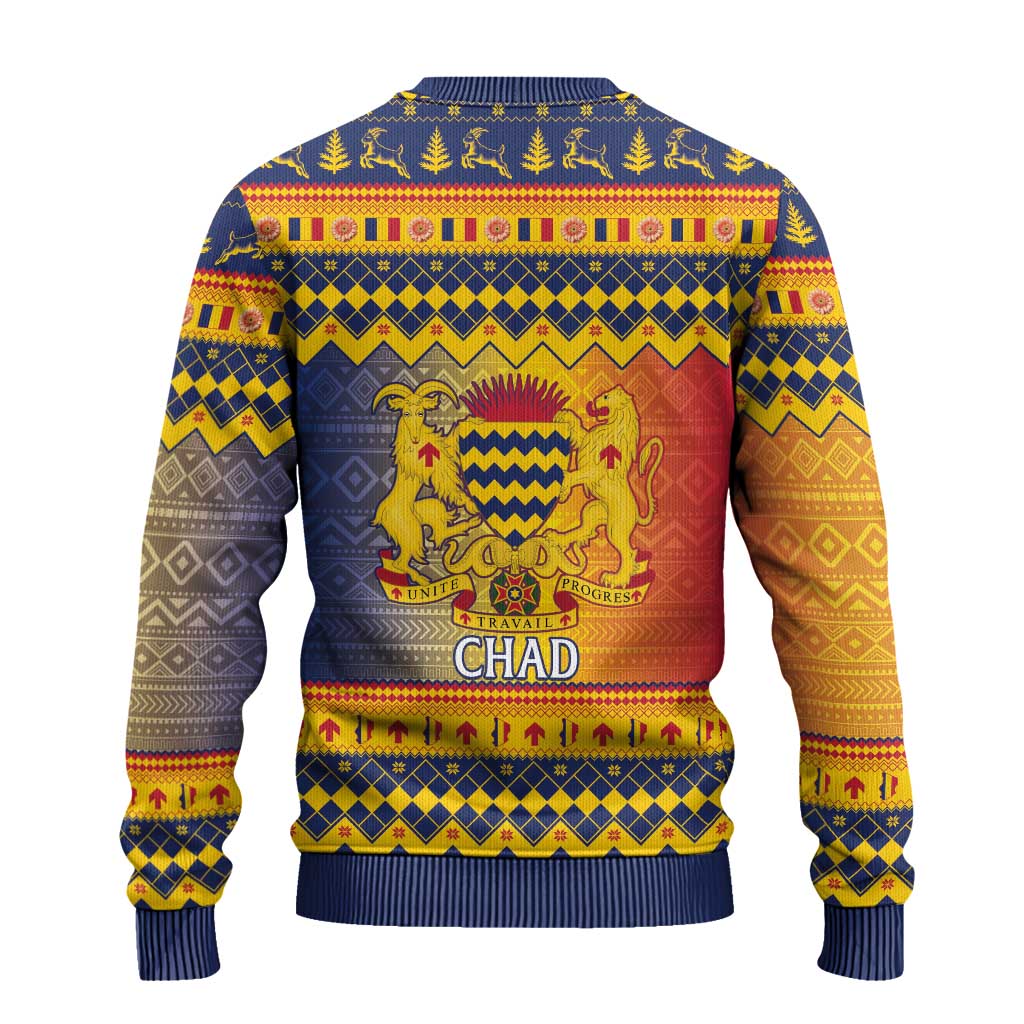 Chad Christmas Ugly Christmas Sweater Coat Of Arms Merry Christmas - Wonder Print Shop