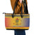 Chad Christmas Leather Tote Bag Coat Of Arms Merry Christmas - Wonder Print Shop