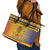 Chad Christmas Leather Tote Bag Coat Of Arms Merry Christmas - Wonder Print Shop