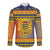 Chad Christmas Long Sleeve Button Shirt Coat Of Arms Merry Christmas - Wonder Print Shop