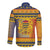 Chad Christmas Long Sleeve Button Shirt Coat Of Arms Merry Christmas - Wonder Print Shop