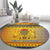 Chad Christmas Round Carpet Coat Of Arms Merry Christmas