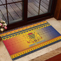 Chad Christmas Rubber Doormat Coat Of Arms Merry Christmas - Wonder Print Shop