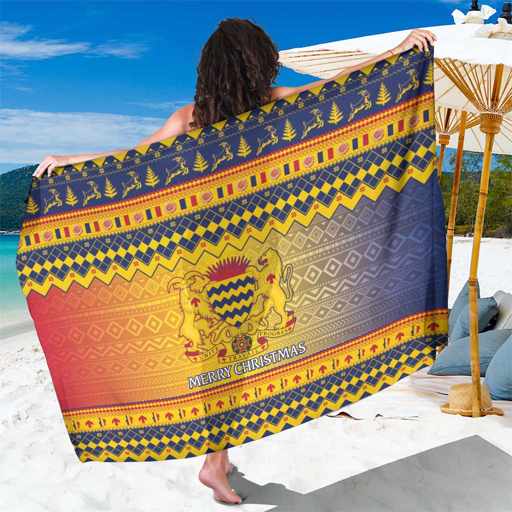 Chad Christmas Sarong Coat Of Arms Merry Christmas - Wonder Print Shop