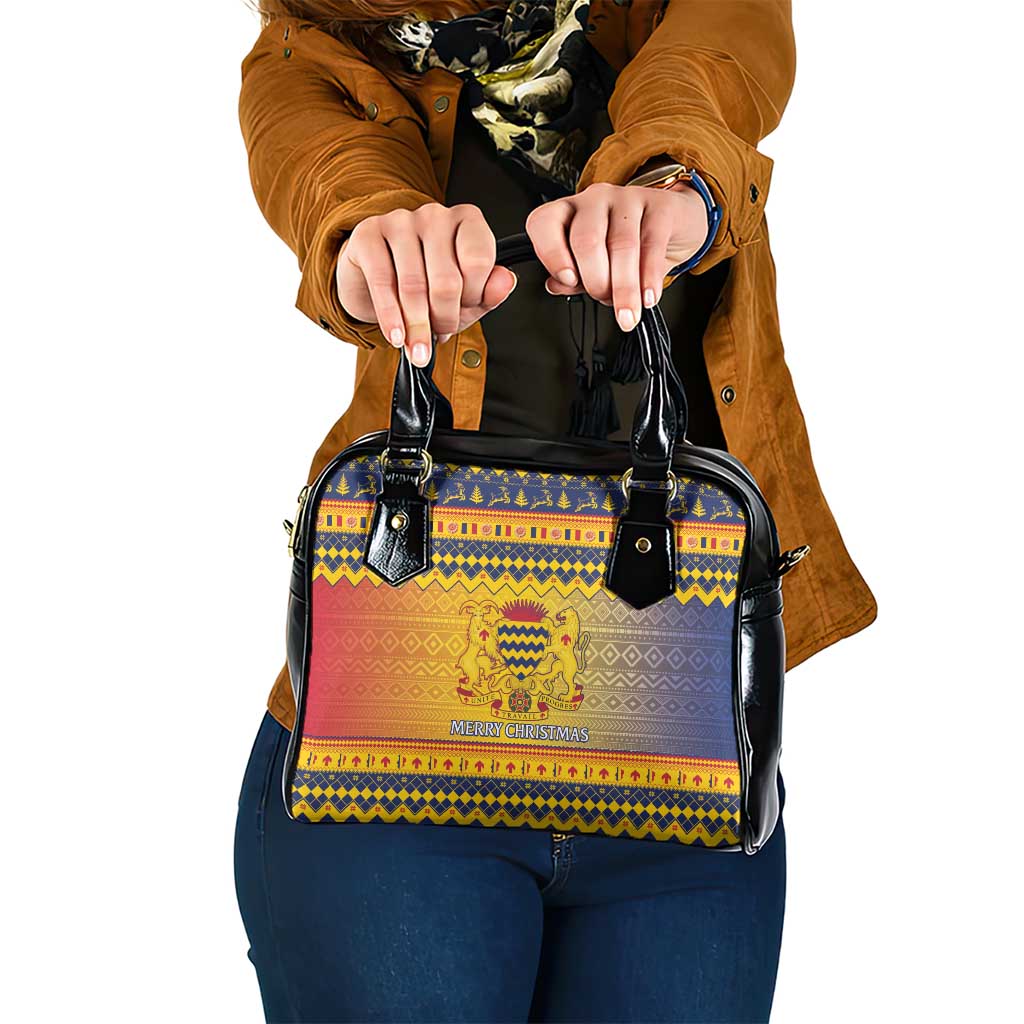 Chad Christmas Shoulder Handbag Coat Of Arms Merry Christmas