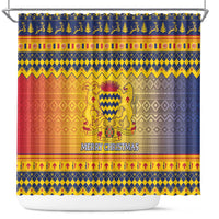 Chad Christmas Shower Curtain Coat Of Arms Merry Christmas