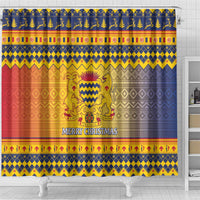Chad Christmas Shower Curtain Coat Of Arms Merry Christmas