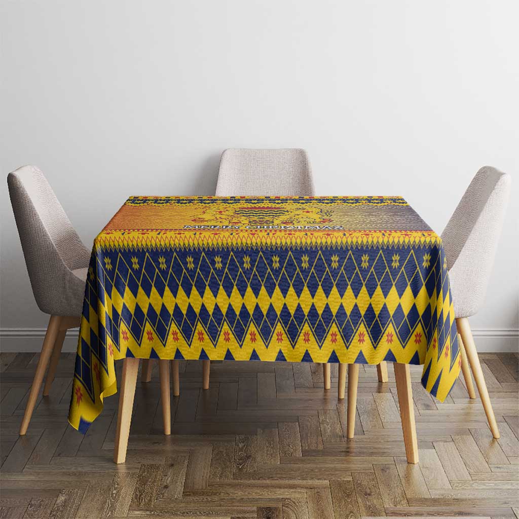 Chad Christmas Tablecloth Coat Of Arms Merry Christmas - Wonder Print Shop