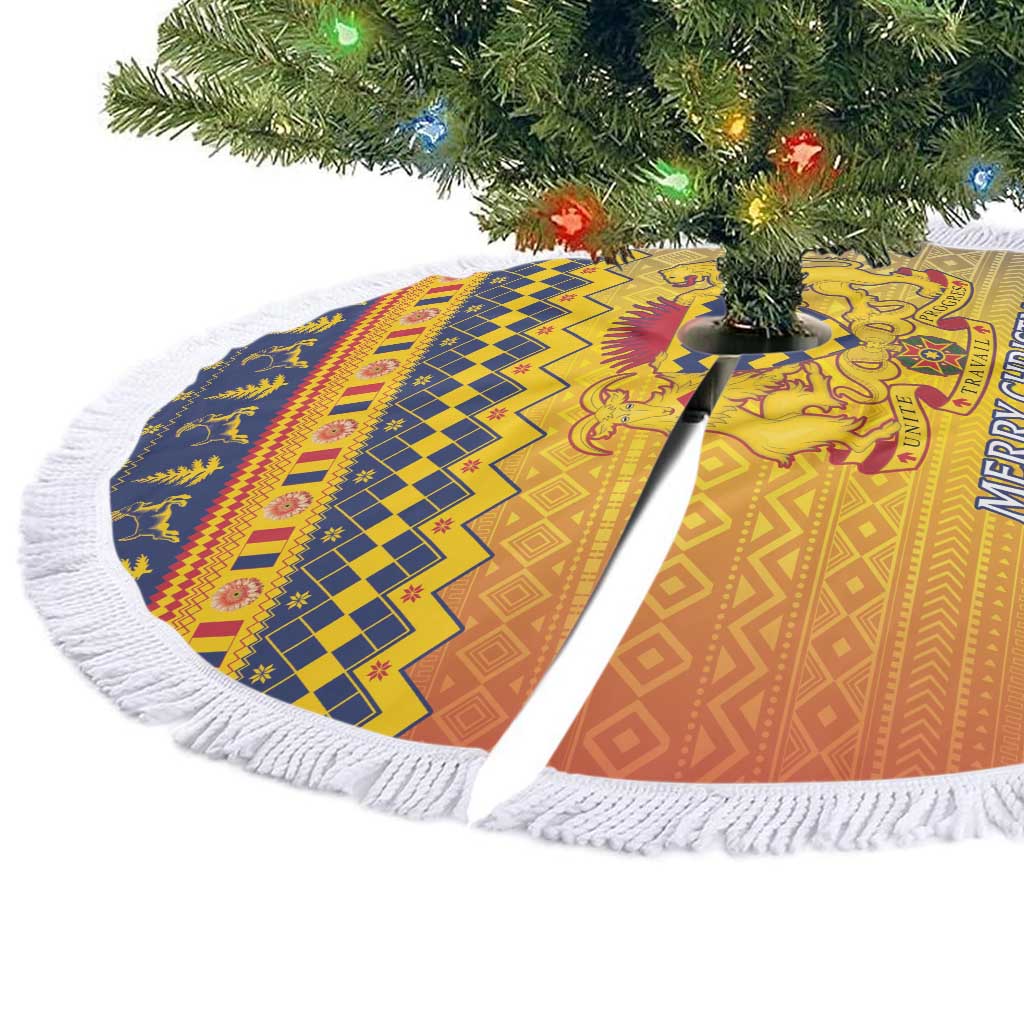 Chad Christmas Tree Skirt Coat Of Arms Merry Christmas - Wonder Print Shop