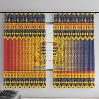 Chad Christmas Window Curtain Coat Of Arms Merry Christmas - Wonder Print Shop