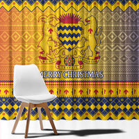 Chad Christmas Window Curtain Coat Of Arms Merry Christmas - Wonder Print Shop