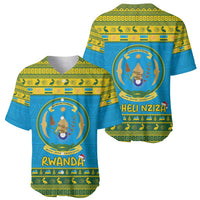 Rwanda Christmas Baseball Jersey Coat Of Arms Noheli Nziza - Wonder Print Shop