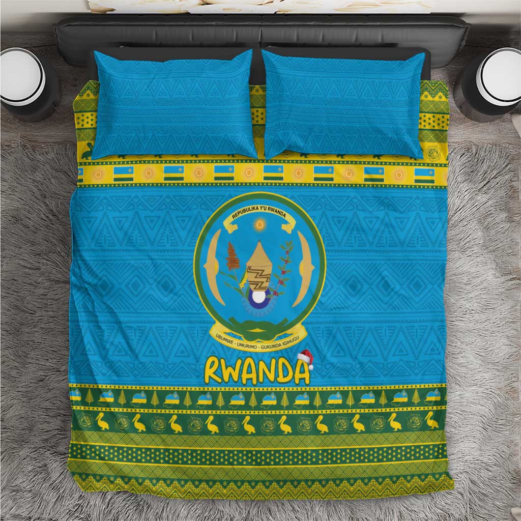 Rwanda Christmas Bedding Set Coat Of Arms Noheli Nziza - Wonder Print Shop