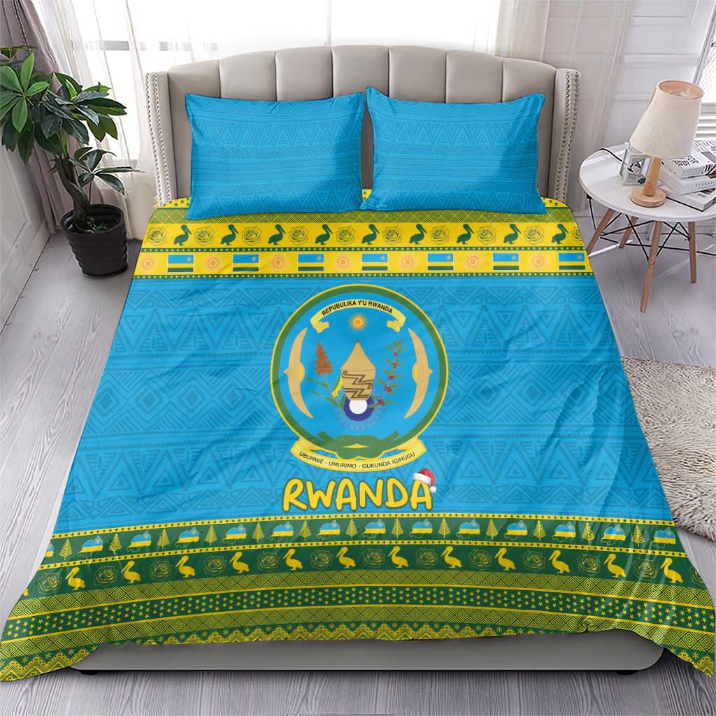 Rwanda Christmas Bedding Set Coat Of Arms Noheli Nziza - Wonder Print Shop