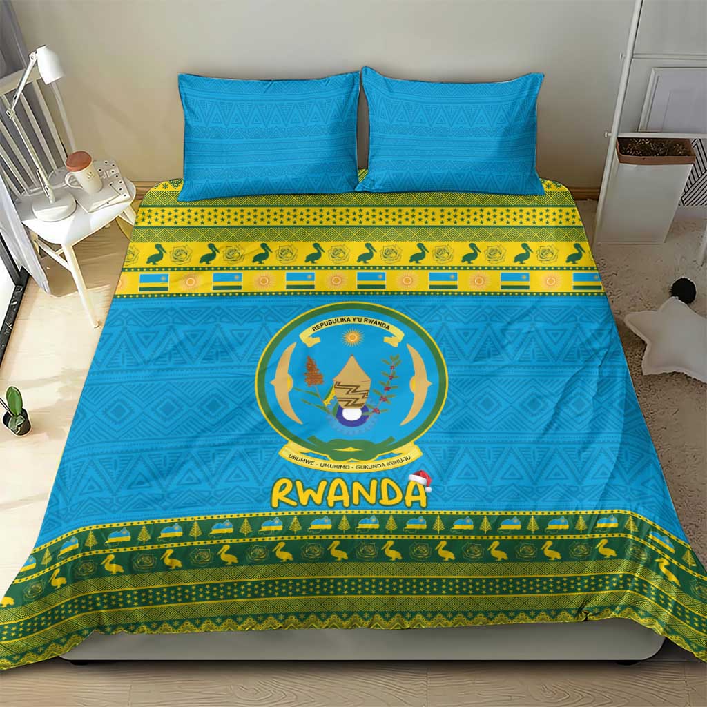 Rwanda Christmas Bedding Set Coat Of Arms Noheli Nziza - Wonder Print Shop