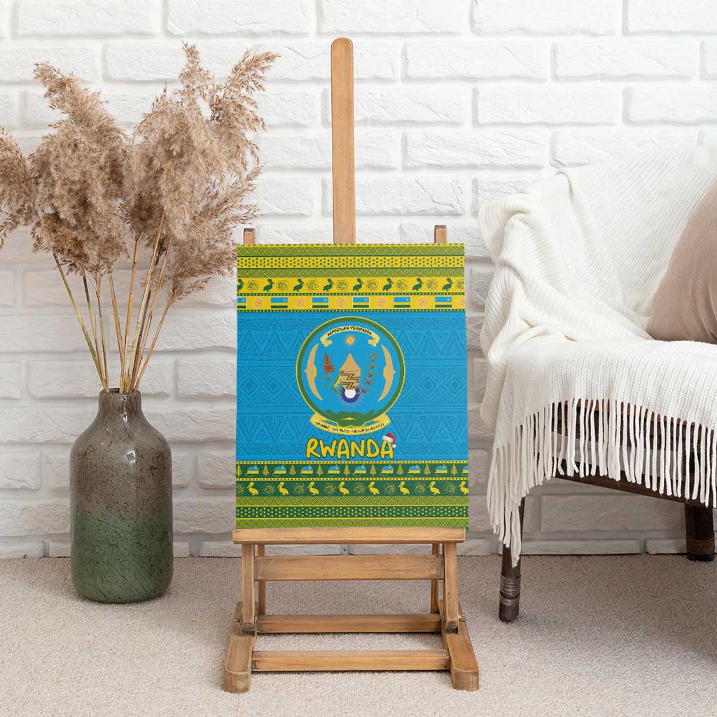 Rwanda Christmas Canvas Wall Art Coat Of Arms Noheli Nziza - Wonder Print Shop