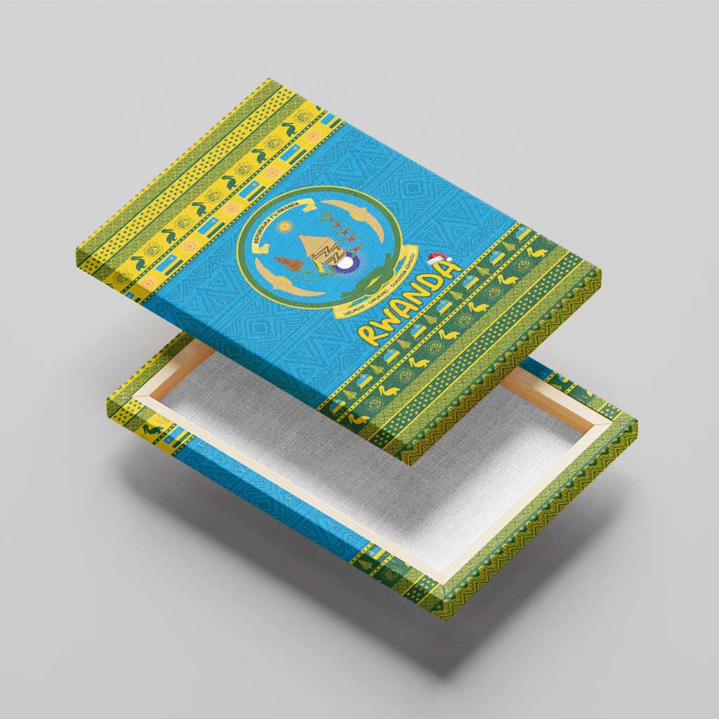 Rwanda Christmas Canvas Wall Art Coat Of Arms Noheli Nziza - Wonder Print Shop