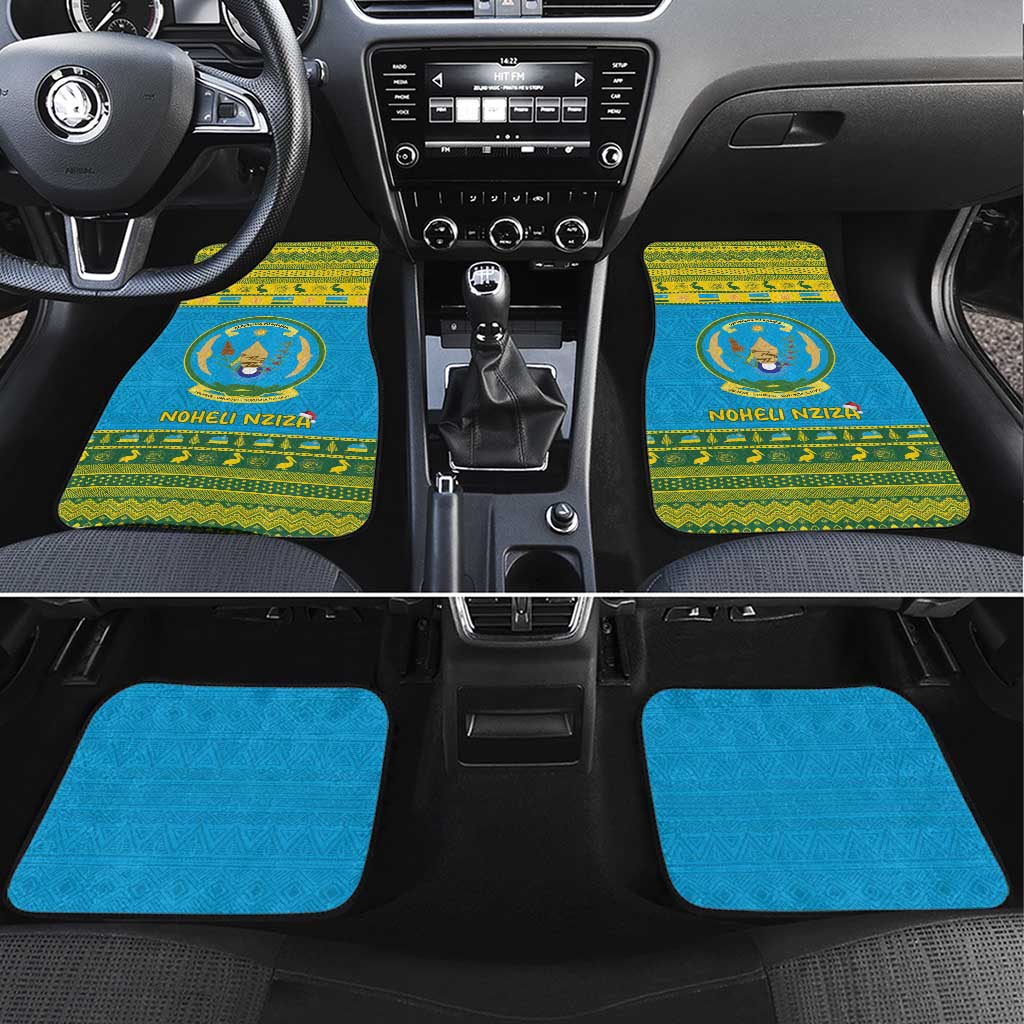 Rwanda Christmas Car Mats Coat Of Arms Noheli Nziza - Wonder Print Shop
