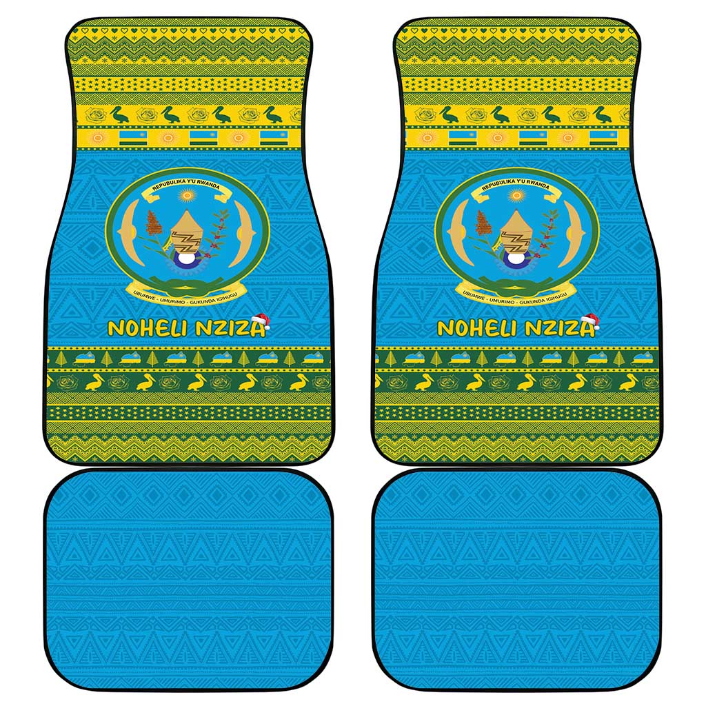 Rwanda Christmas Car Mats Coat Of Arms Noheli Nziza - Wonder Print Shop
