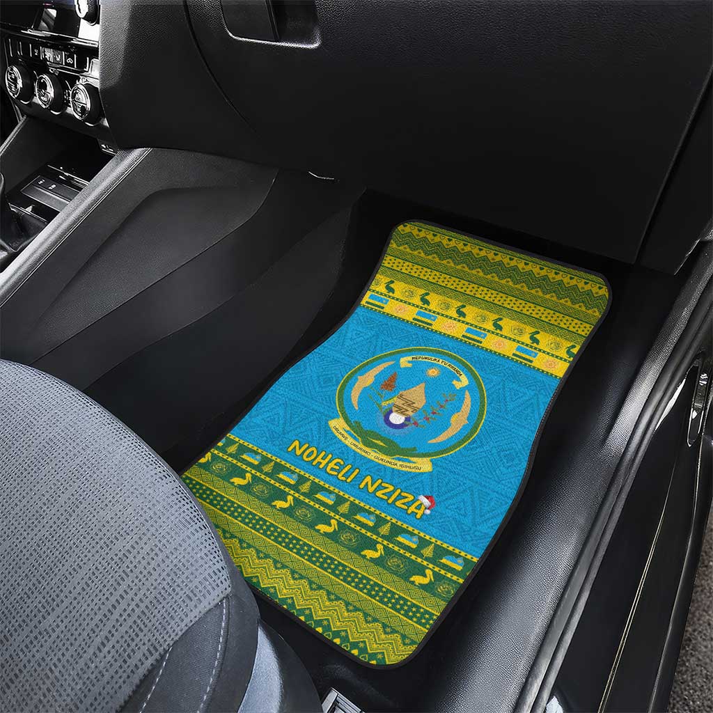 Rwanda Christmas Car Mats Coat Of Arms Noheli Nziza - Wonder Print Shop