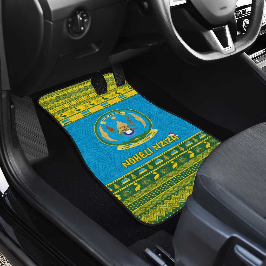Rwanda Christmas Car Mats Coat Of Arms Noheli Nziza - Wonder Print Shop