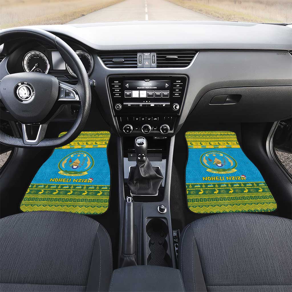 Rwanda Christmas Car Mats Coat Of Arms Noheli Nziza - Wonder Print Shop