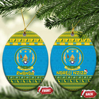 Rwanda Christmas Ceramic Ornament Coat Of Arms Noheli Nziza - Wonder Print Shop