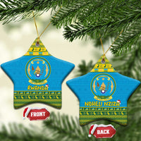 Rwanda Christmas Ceramic Ornament Coat Of Arms Noheli Nziza - Wonder Print Shop