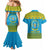 Rwanda Christmas Couples Matching Mermaid Dress and Hawaiian Shirt Coat Of Arms Noheli Nziza - Wonder Print Shop
