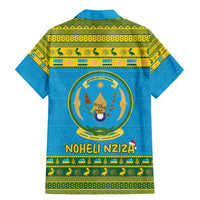Rwanda Christmas Family Matching Mermaid Dress and Hawaiian Shirt Coat Of Arms Noheli Nziza - Wonder Print Shop