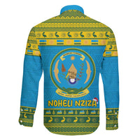 Rwanda Christmas Family Matching Off Shoulder Short Dress and Hawaiian Shirt Coat Of Arms Noheli Nziza - Wonder Print Shop