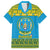 Rwanda Christmas Family Matching Summer Maxi Dress and Hawaiian Shirt Coat Of Arms Noheli Nziza - Wonder Print Shop
