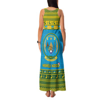 Rwanda Christmas Family Matching Tank Maxi Dress and Hawaiian Shirt Coat Of Arms Noheli Nziza - Wonder Print Shop