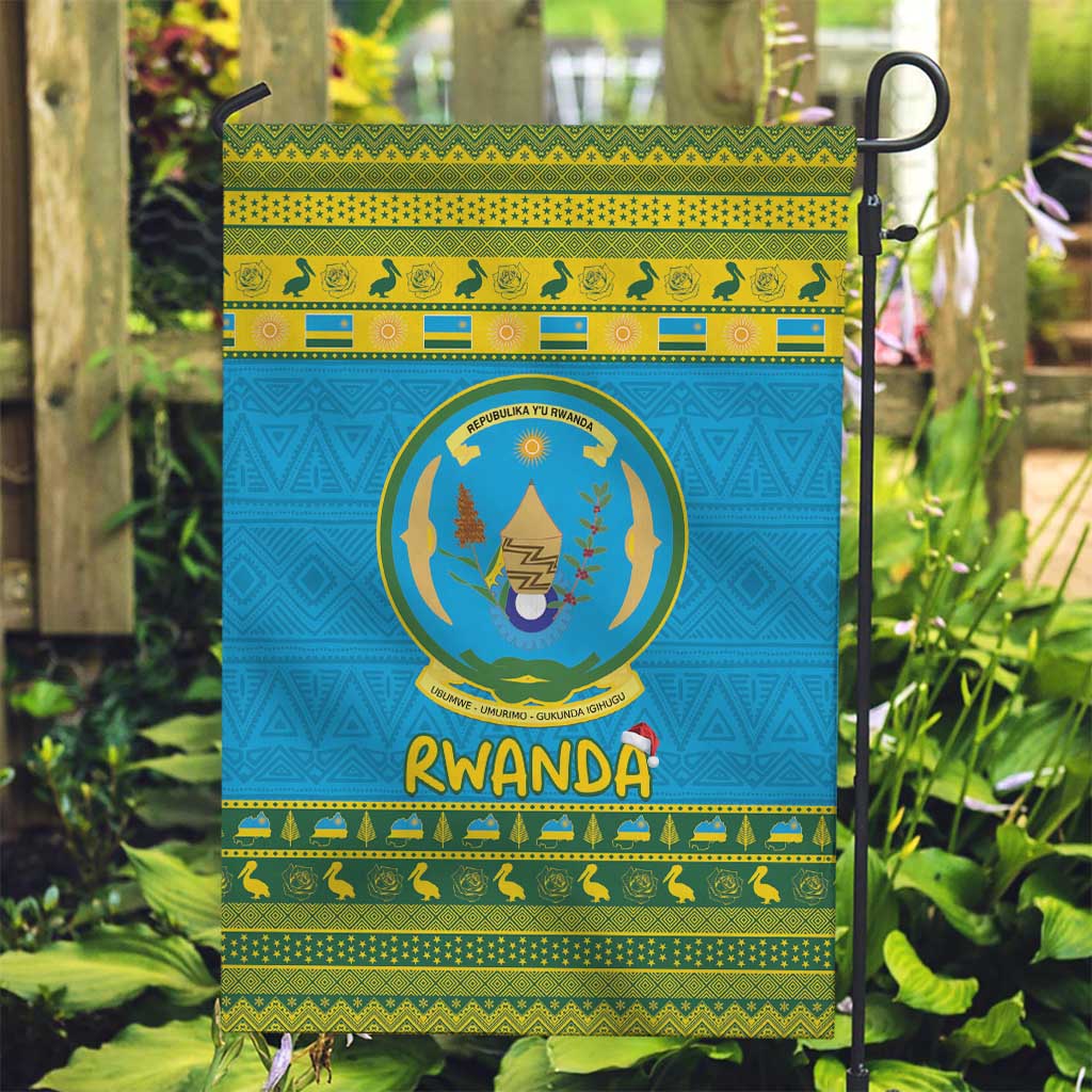 Rwanda Christmas Garden Flag Coat Of Arms Noheli Nziza - Wonder Print Shop