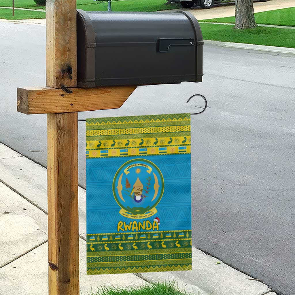Rwanda Christmas Garden Flag Coat Of Arms Noheli Nziza - Wonder Print Shop