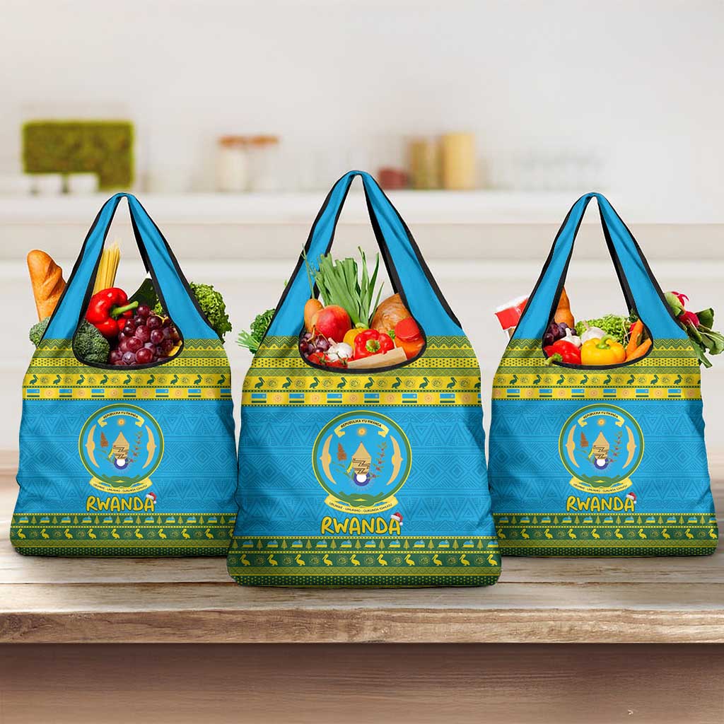 Rwanda Christmas Grocery Bag Coat Of Arms Noheli Nziza