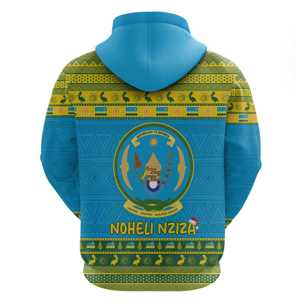 Rwanda Christmas Hoodie Coat Of Arms Noheli Nziza - Wonder Print Shop
