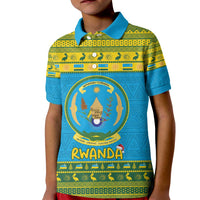 Rwanda Christmas Kid Polo Shirt Coat Of Arms Noheli Nziza - Wonder Print Shop