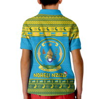 Rwanda Christmas Kid Polo Shirt Coat Of Arms Noheli Nziza - Wonder Print Shop