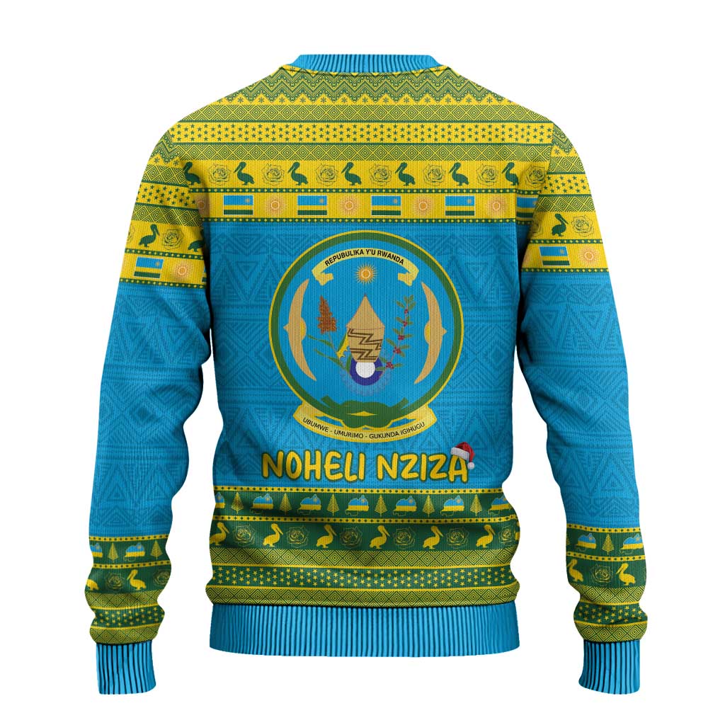 Rwanda Christmas Ugly Christmas Sweater Coat Of Arms Noheli Nziza - Wonder Print Shop