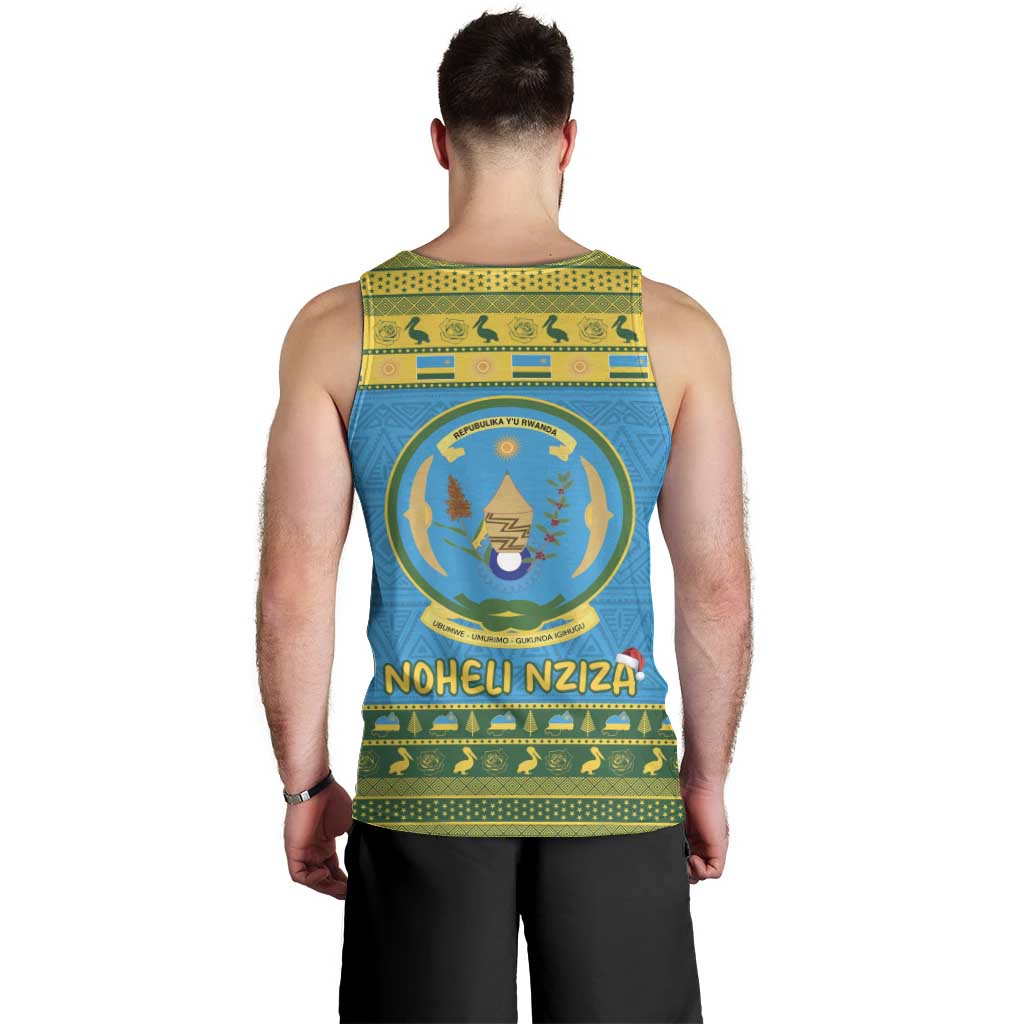 Rwanda Christmas Men Tank Top Coat Of Arms Noheli Nziza - Wonder Print Shop