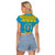 Rwanda Christmas Raglan Cropped T Shirt Coat Of Arms Noheli Nziza - Wonder Print Shop